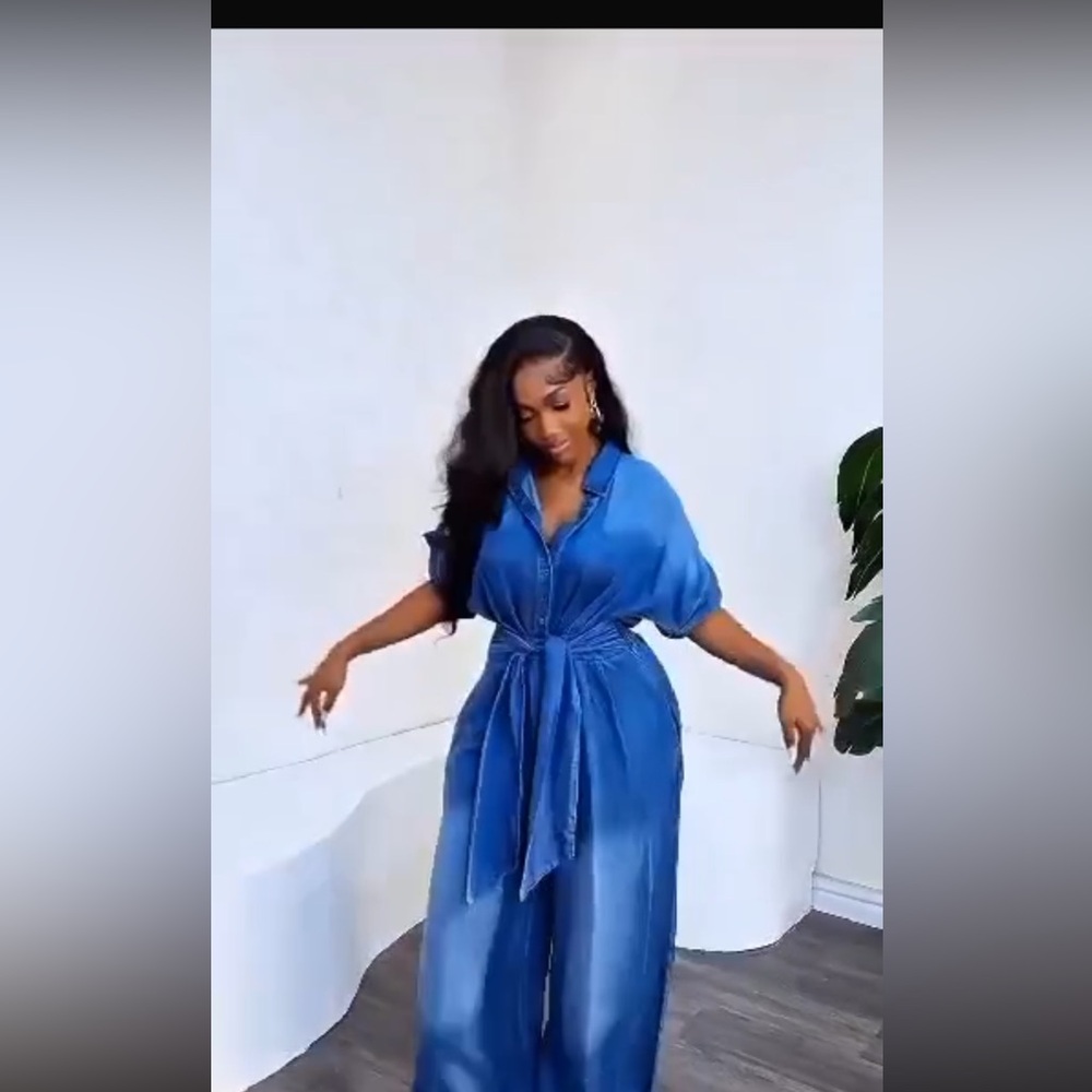 Stylish Blue Jumpsuit